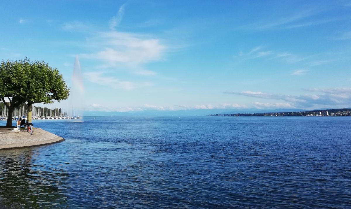 Констанц: німецьке місто з дивакуватими скульптурами на неосяжному Боденському озері 22 На набережній Боденьского озера завжди багато людей / фото Марина Григоренко