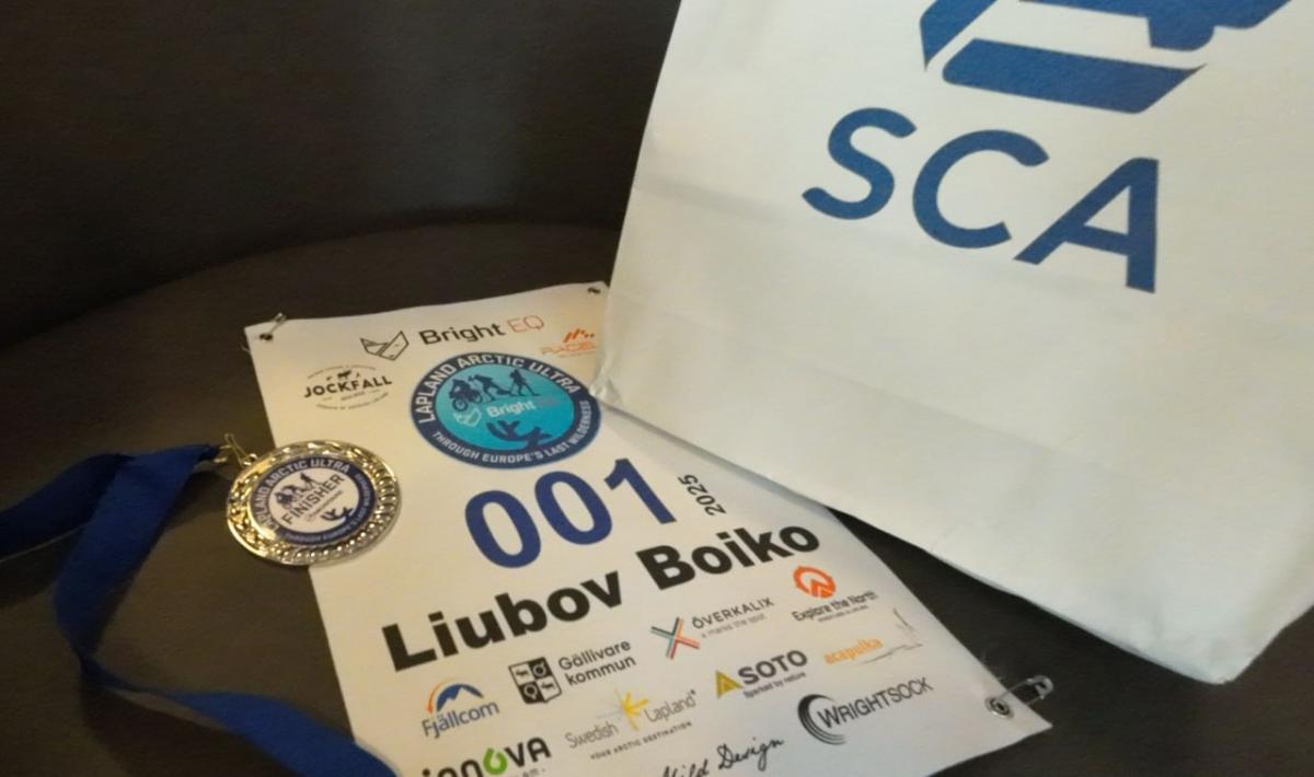 Любов стала першою українкою, що взяла участь у Lapland Arctic Ultra / фото Facebook-сторінка Любові Бойко