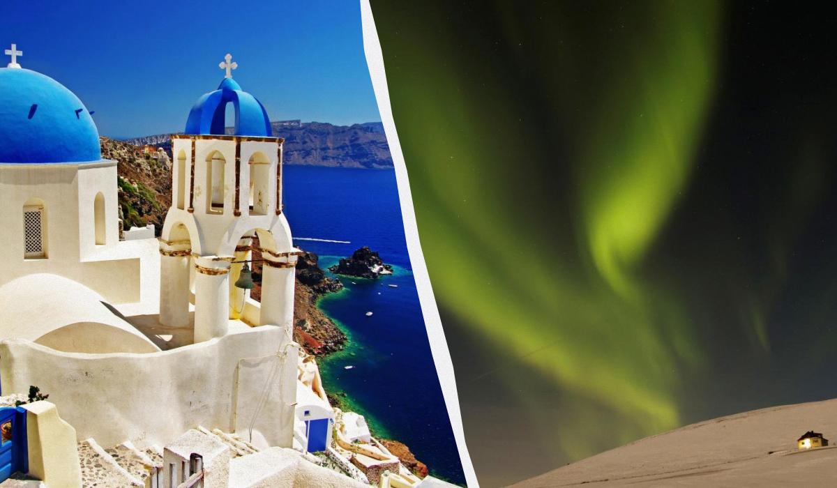 Грецькі острови та Ісландія – не найкращий вибір для зимового відпочинку / колаж D.UA, фото ua.depositphotos.com, REUTERS