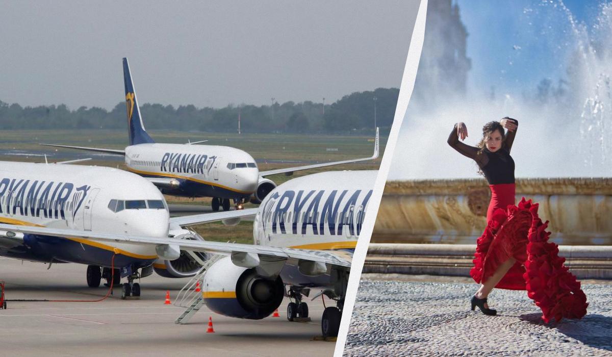 Ryanair скасує ще більше рейсів до Іспанії / колаж D.UA, фото REUTERS, ua.depositphotos.com