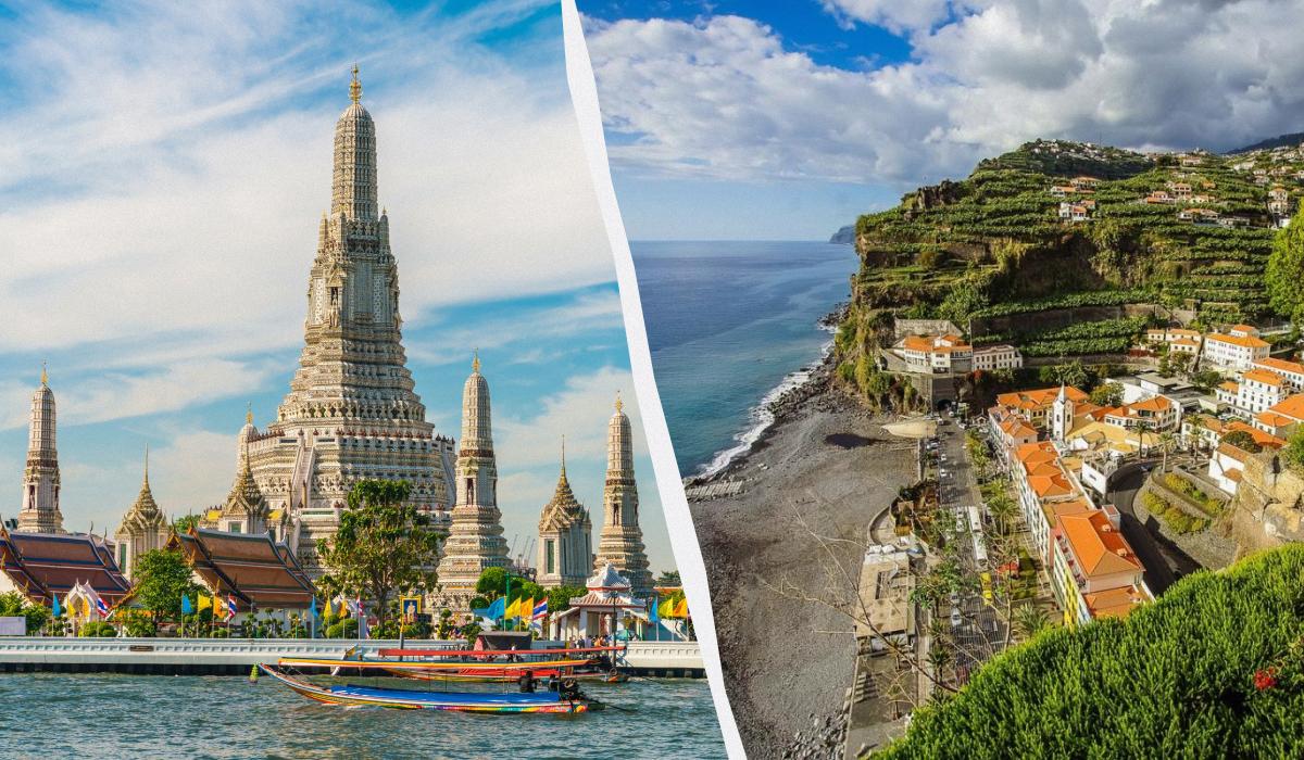 Від Бангкока до Мадейри – найспекотніші місця для відпочинку в листопаді / колаж D.UA, фото ua.depositphotos.com, REUTERS