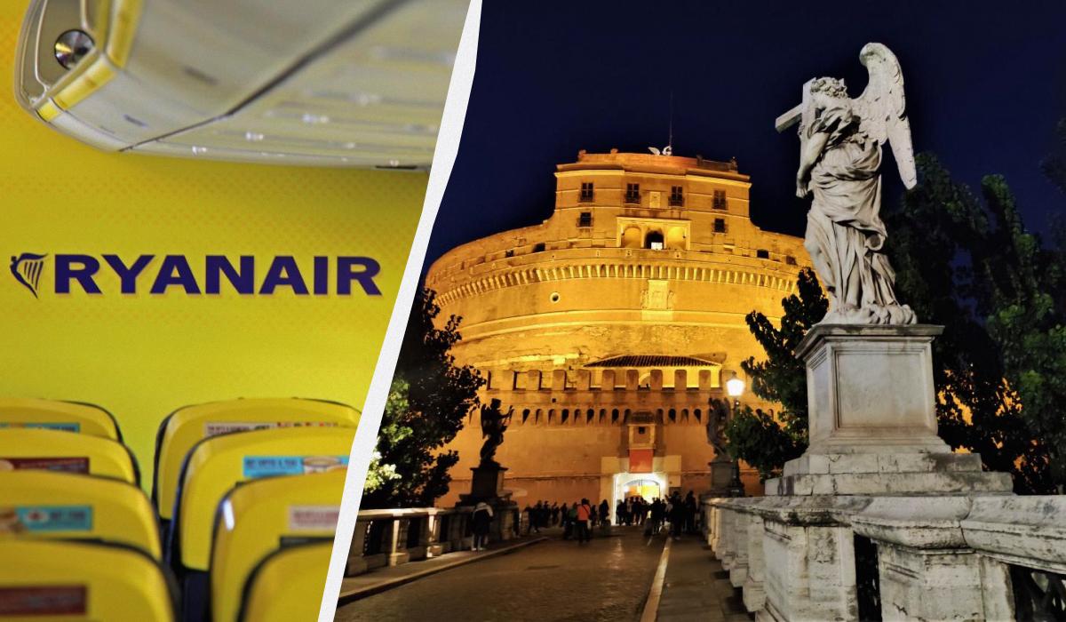 Ryanair буде менше літати до Риму / колаж D.UA, фото ua.depositphotos.com, Марина Григоренко