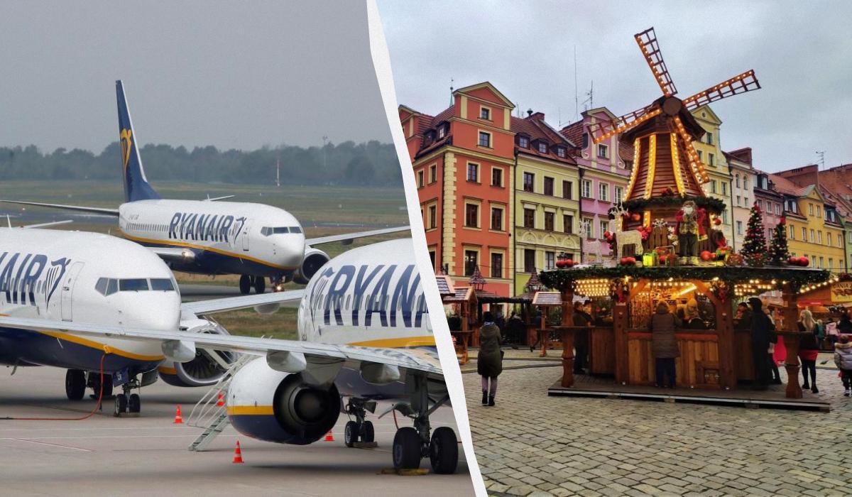 Ryanair запускає шість нових маршрутів із польського Вроцлава: вони зацікавлять українців 1 Ryanair додає нові рейси з аеропорту польського Вроцлава / колаж D.UA, фото REUTERS, Марина Григоренко