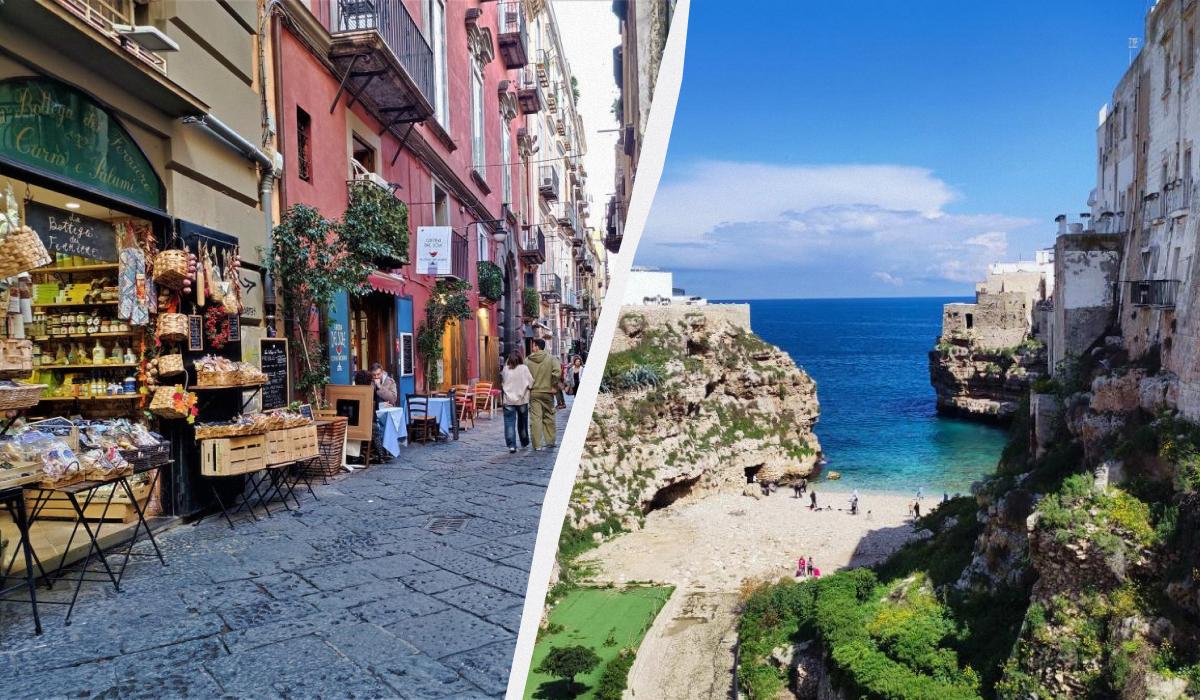Південь Італії безумовно має чим здивувати туристів / колаж D.UA, фото Марина Григоренко
