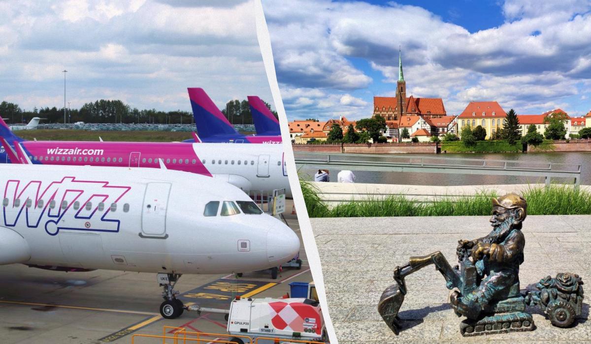 Wizz Air частіше літатиме з польського Вроцлава / колаж D.UA, фото ua.depositphotos.com, Марина Григоренко