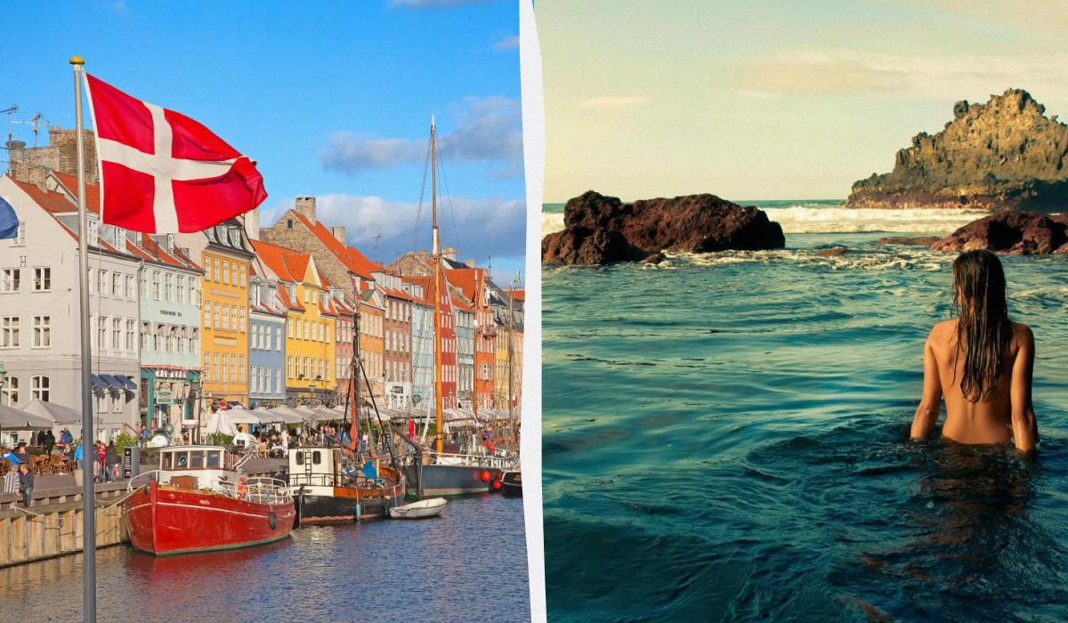 Данці - головні нудисти Європи / колаж D.UA, фото ua.depositphotos.com