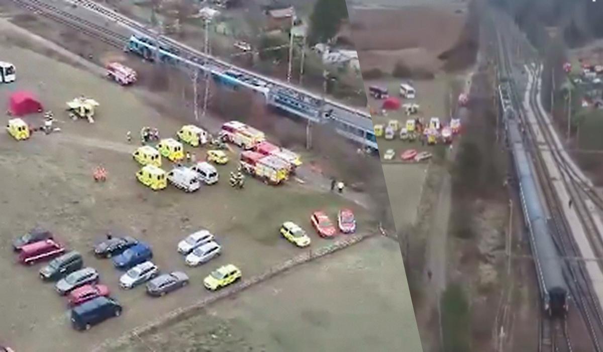 У Чехії сталося лобове зіткнення двох потягів: постраждали десятки людей