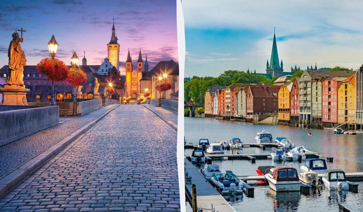 Вюрцбург і Тронхейм - одні з найбільш недооцінених середньовічних міст Європи / колаж D.UA, фото ua.depositphotos.com