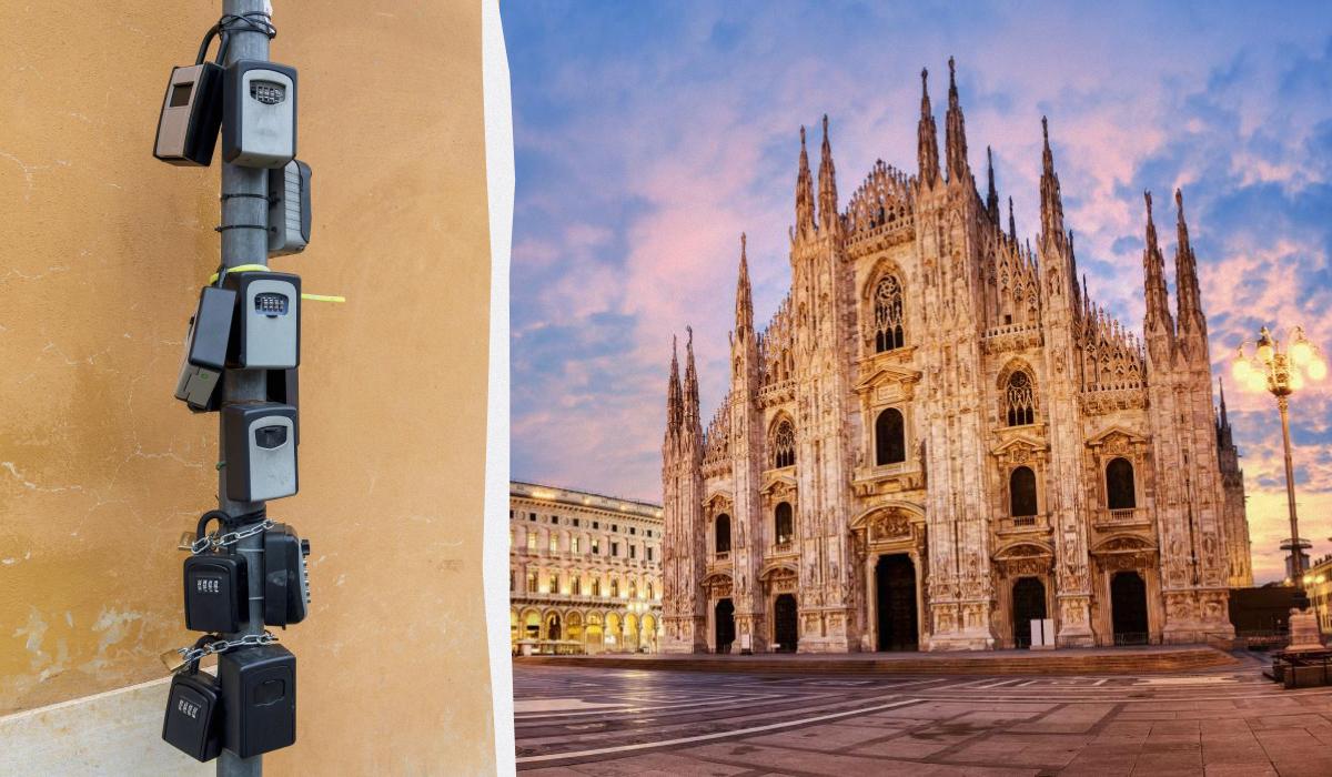 Мілан забороняє скриньки для самозаселення в готелі / колаж D.UA, фото ua.depositphotos.com