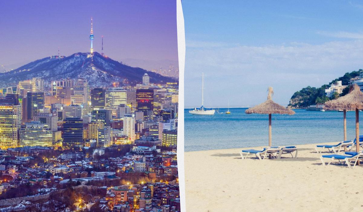 Від Майорки до Південної Кореї - найтрендовіші напрямки для відпочинку 2026 року / колаж D.UA, фото ua.depositphotos.com