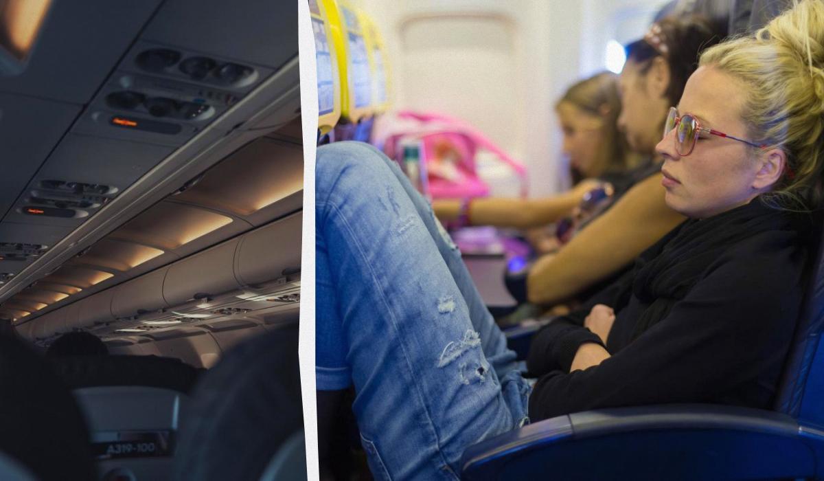 Не всі пози для сну в літаку безпечні для здоров'я / колаж D.UA, фото ua.depositphotos.com