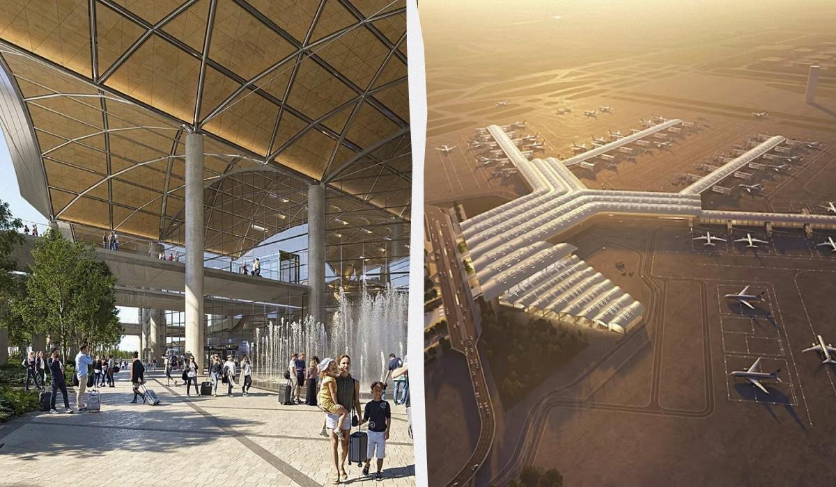 Port Polska планують відкрити у 2032 році / колаж D.UA, фото Foster + Partners