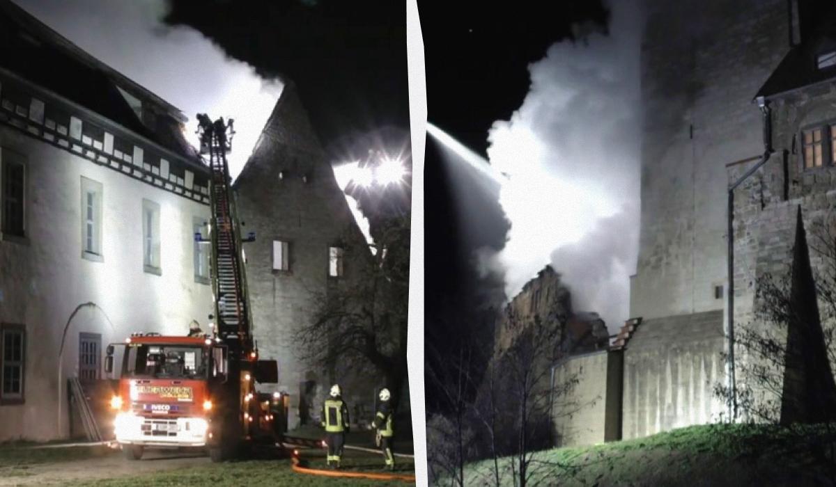 У Німеччині пожежа знищила частину історичного замку 12-го століття
